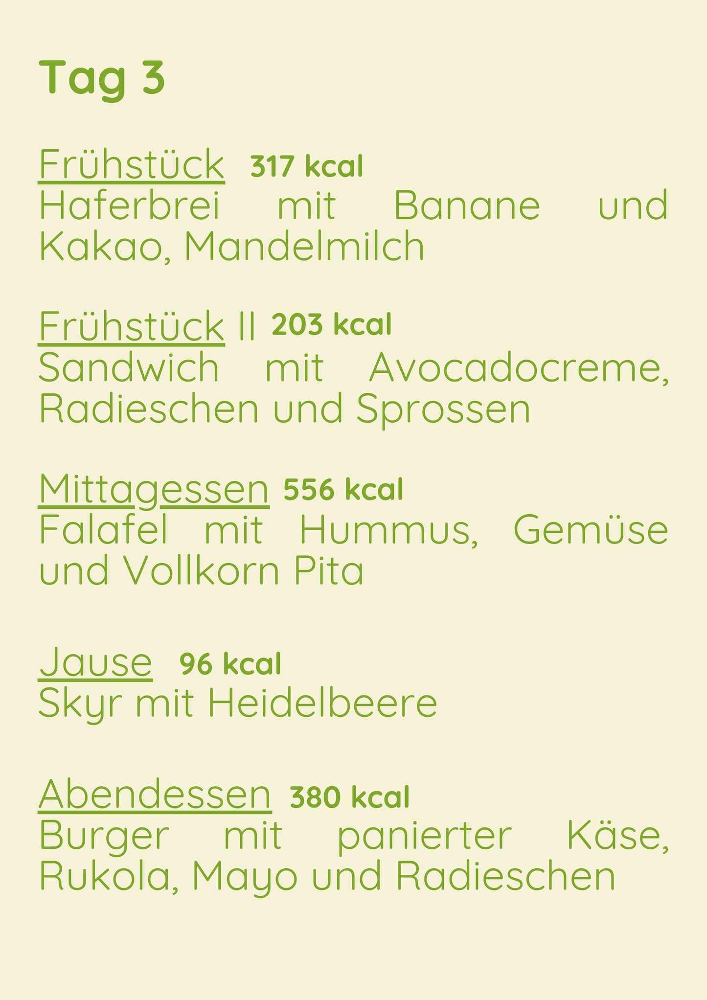 Vege Menü 1 Woche Variant