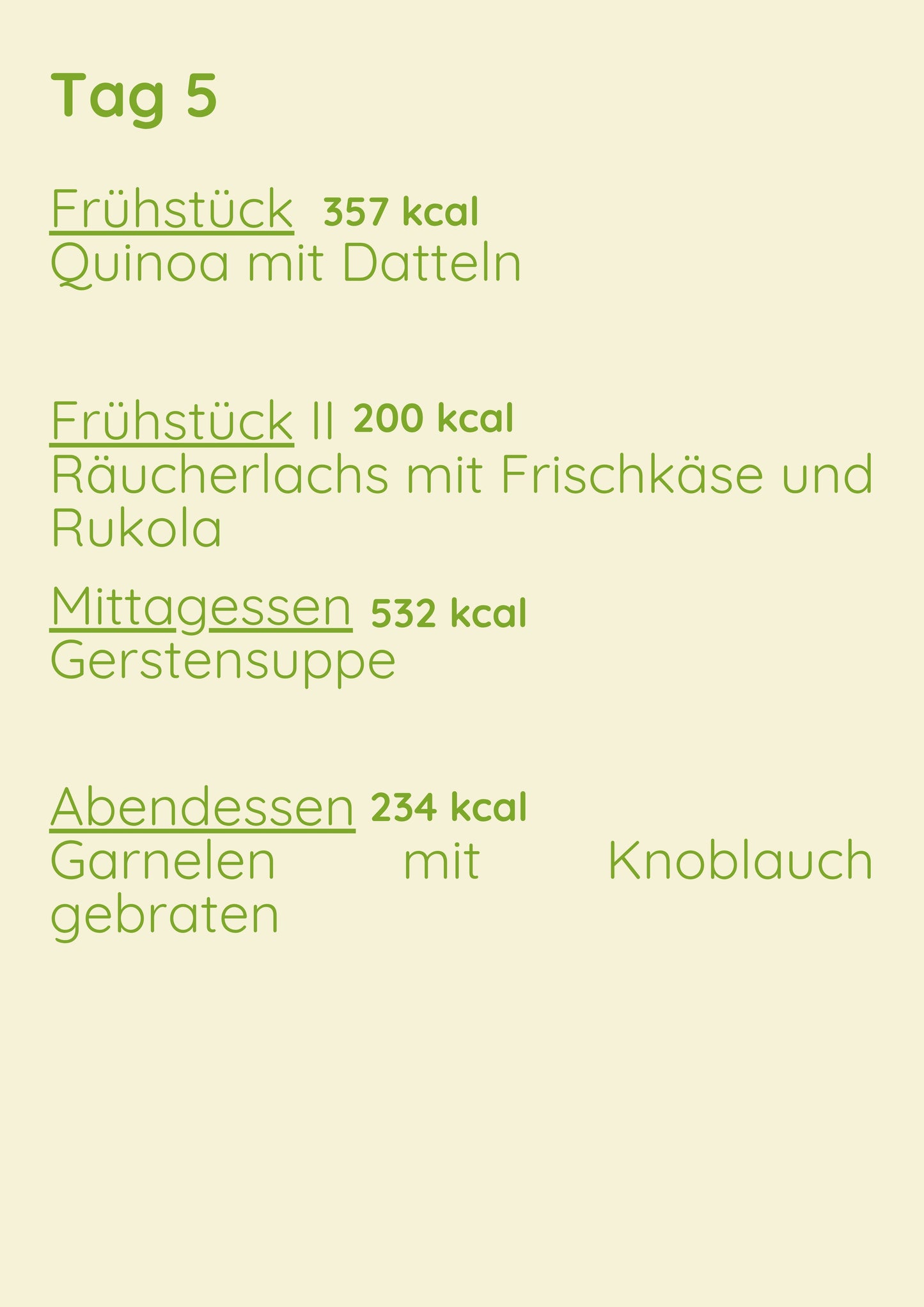 Insulinresistenz Menü 1 Tag