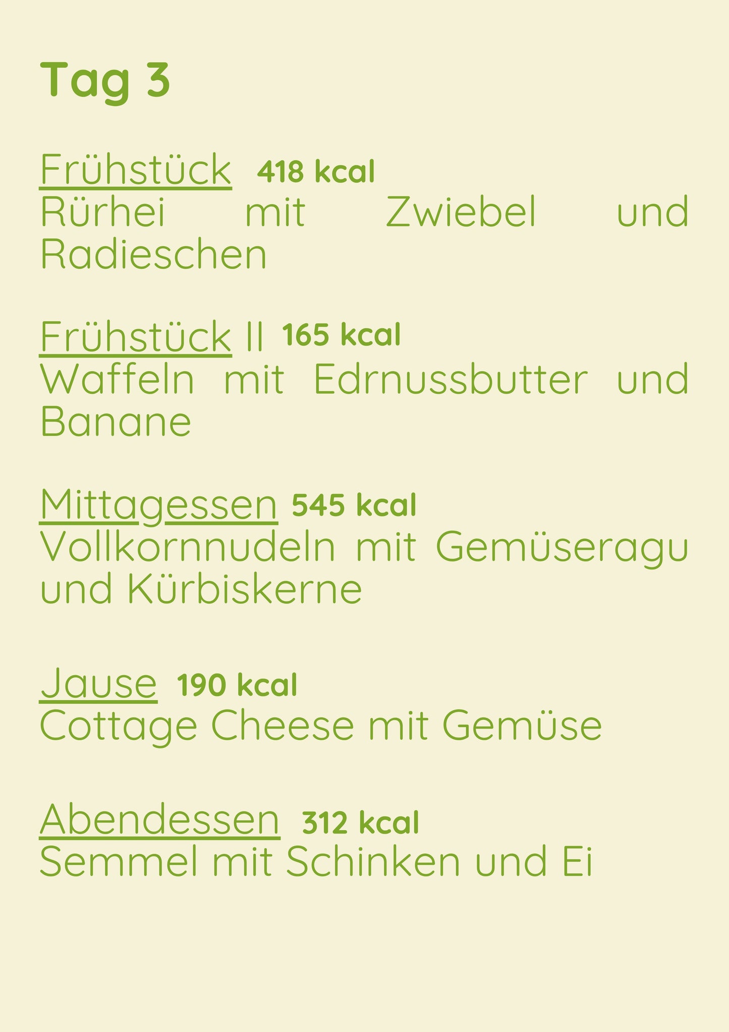 Standard Menü 1 Woche Variant