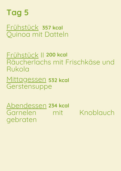 Insulinresistenz Menü 1 Woche