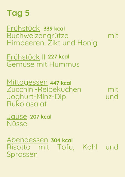 Vege Menü 1 Woche Variant