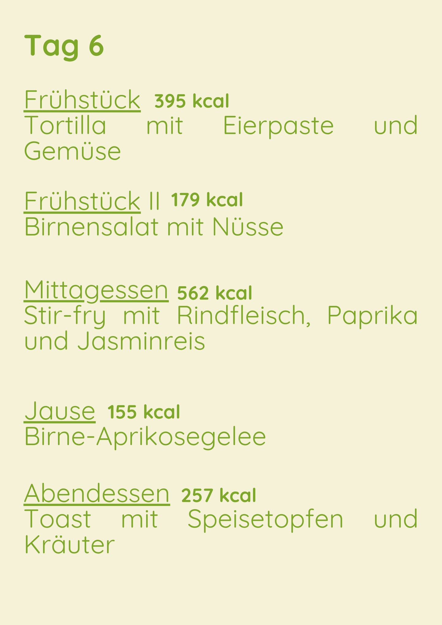 Standard Menü 1 Woche Variant