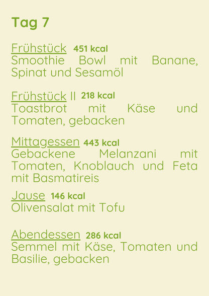 Vege Menü 1 Woche Variant