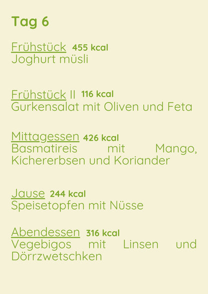 Vege Menü 1 Woche Variant